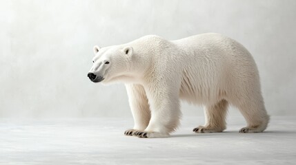 Fototapeta premium Majestic polar bear standing on ice