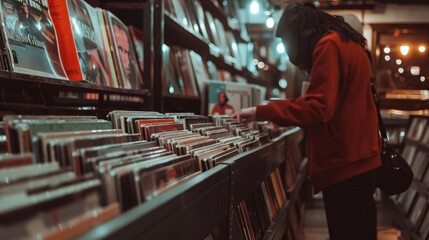 A vintage record shop