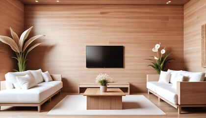 modern living room with fireplace