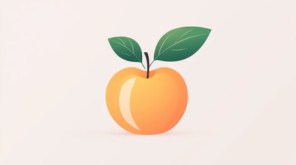 Hand-drawn line art of an apricot, captured in a minimalist style, with delicate shading on a plain white background
