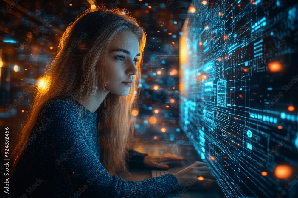 Poster digital technology, internet network connection, big data, digital marketing iot internet of things 