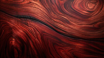 Obraz premium Captivating Patterns: A Close-Up on Stunning Red Wood Grain Teeming with Rich Textures and Natural Beauty, Showcasing Intricate Swirls and Warm Tones for Artistic Inspiration.