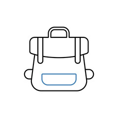 
backpack concept line icon. Simple element illustration.backpack concept outline symbol design.