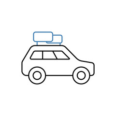 road concept line icon. Simple element illustration.road concept outline symbol design.