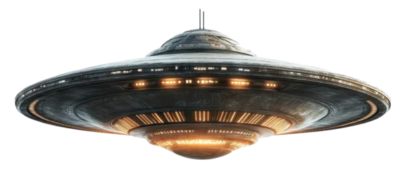 ufo alien ship isolated on transparent background