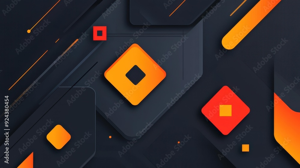 Poster a sleek black abstract background featuring a modern geometric pattern, perfect for adding depth to 