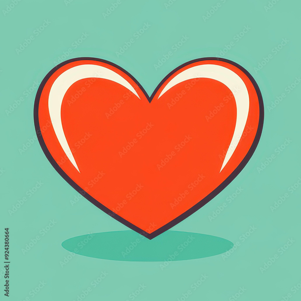 Poster A simple yet adorable heart shape design perfect for adding a touch of love to any project or decor.