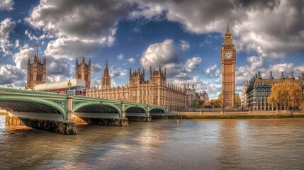 Fototapeta premium Iconic London: Big Ben and the Houses of Parliament