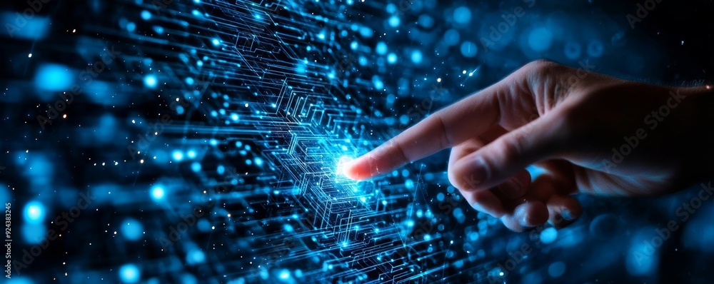 Poster digital technology, internet network connection, big data, digital marketing iot internet of things 