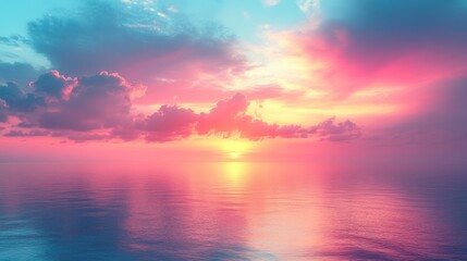 Fototapeta premium Stunning Sunset Over the Ocean