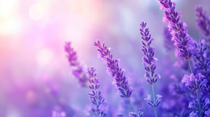 Lavender Flowers in Sunlight