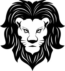 Lion Head Logo Vector Tatoo Template Illustration Design