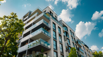 Fototapeta premium Modern upscale residential building