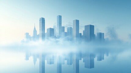 Obraz premium Cityscape in Mist