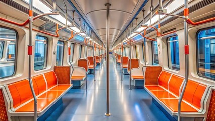 Fototapeta premium inside of a metro train