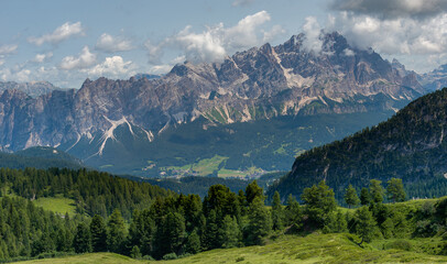 Beautiful mountain range in Dolomites