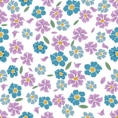 Ikat floral  embroidery vector illustration seamless pattern. Ikat ethnic flower oriental pattern traditional.design for ikat floral fashion fabric, clothing, baby, textile, bed sheet, art work.