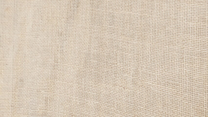 Sackcloth or burlap texture. Closeup of natural sackcloth, canvas, fabric, jute, pattern for background