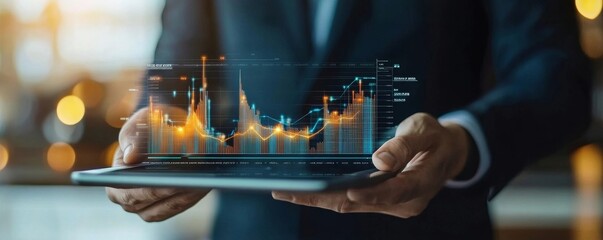 Business, finance and investment background. Business teamwork, double exposure of businessman making a handshake and corporate business team working on digital tablet at, Generative AI