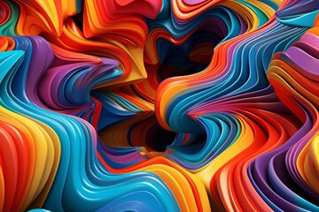 Abstract psychedelic 3d shapes background, Geometric shapes Background, psychedelic background, Psychedelic Wallpaper, AI Generative
