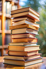Fototapeta premium books stacked