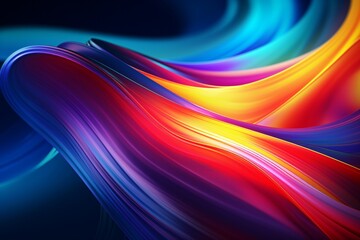 Multicolored Energy Flow Background,&nbsp;Neon Energy Flow Wallpaper, Multicolored Abstract Neon Light Streaks, Abstract background of glowing light trails, AI Generative