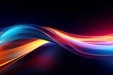 Energy Light Lines Flow Background, Neon Light Lines Flow Wallpaper, Abstract Neon Wallpaper, Neon Background, colorful curvy shape glowing Wallpaper, Technology Background, AI Generative