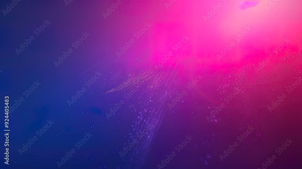 Poster abstract purple and pink gradient background with glowing lines and scattered circles