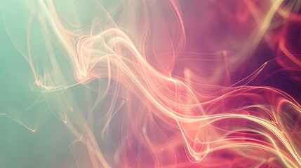 Obraz premium Abstract Swirling Lines of Light in Red, Orange, and Green Hues