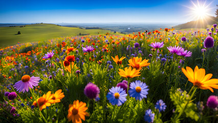 Meadow with wildflowers 