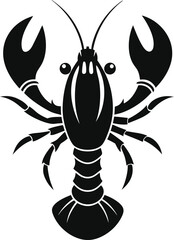 Lobster Vector Style Silhouette Illustration. Generative AI