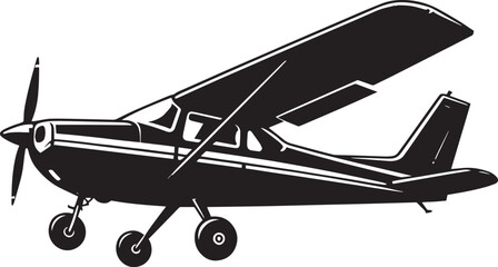 Airplane Flying silhouette flat vector illustration isolated on a white background