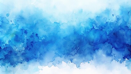 Fototapeta premium Blue watercolor abstract background perfect for design projects, blue, watercolor, abstract, background, texture, artistic
