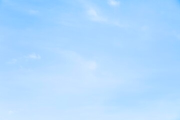 Fantastic soft white clouds against blue sky and copy space horizontal shape