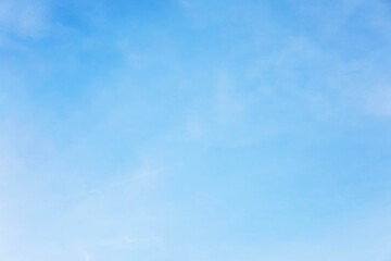 Fantastic soft white clouds against blue sky and copy space horizontal shape