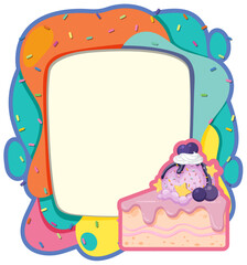 Colorful Cake Celebration Frame