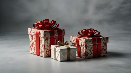 christmas gift boxes a floor background 