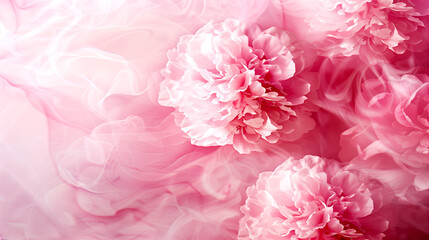 A pink flower with a pink background. The flower is surrounded by smoke