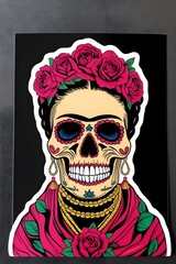 skull and crossbones on black