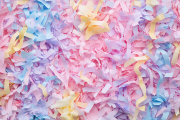 Abstract pastel color shredded paper texture background