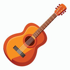 Obraz premium acoustic guitar isolated on white background