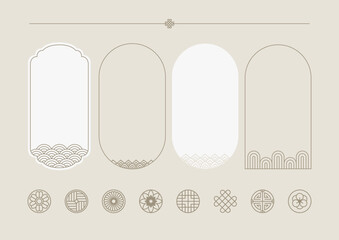 Vector illustration of Korean traditional patterns.