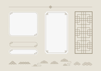 Vector illustration of Korean traditional patterns.