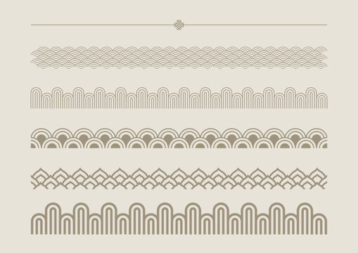 Vector illustration of Korean traditional patterns.