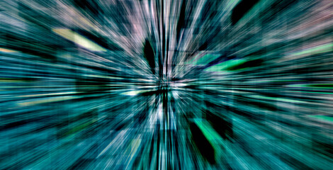 Abstract flight in space hyper jump  illustration 