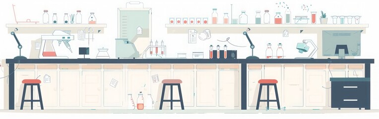 Science Lab Illustration: Exploring the World of Research