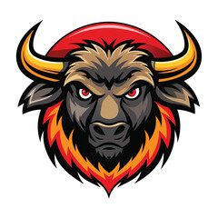 buffalo head logo illustration