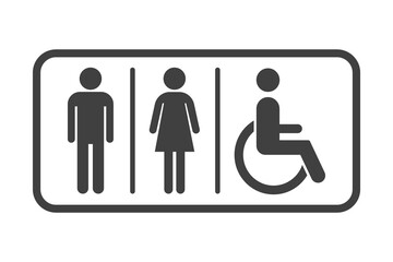 WC icon set on white background