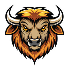 buffalo head logo illustration