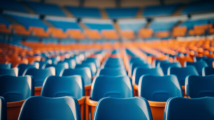 Naklejka premium Empty seat in stadium, use natural light, Day time.